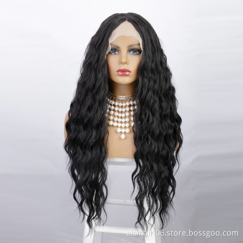 Aisi Beauty cheap vendor curly high quality heat resistant synthetic full wigs synthetic wigs swiss lace wig front for women